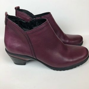 Spring Step Eferdi Bordeaux Leather Ankle Booties